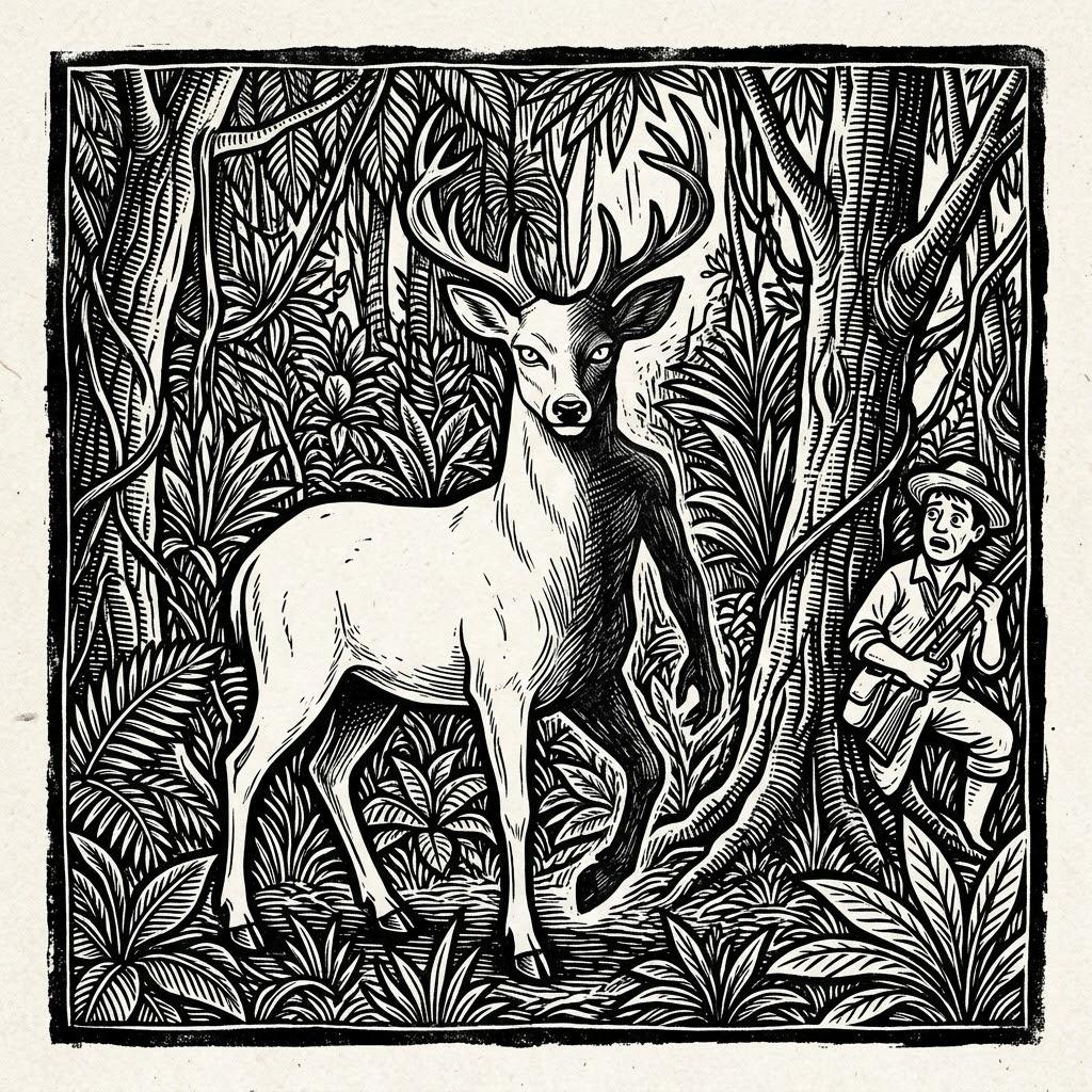Cordel woodcut illustration of Anhangá