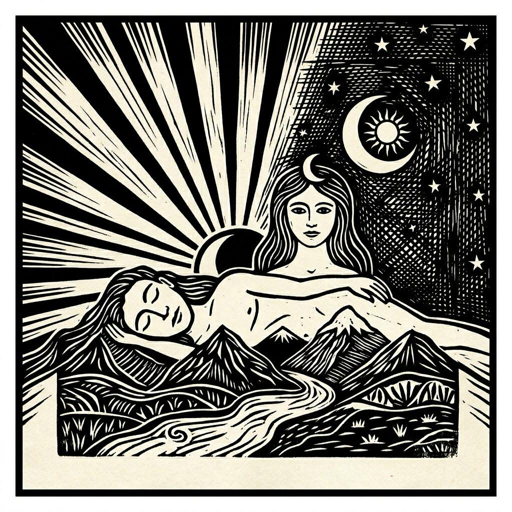 Cordel woodcut illustration of Guaraci