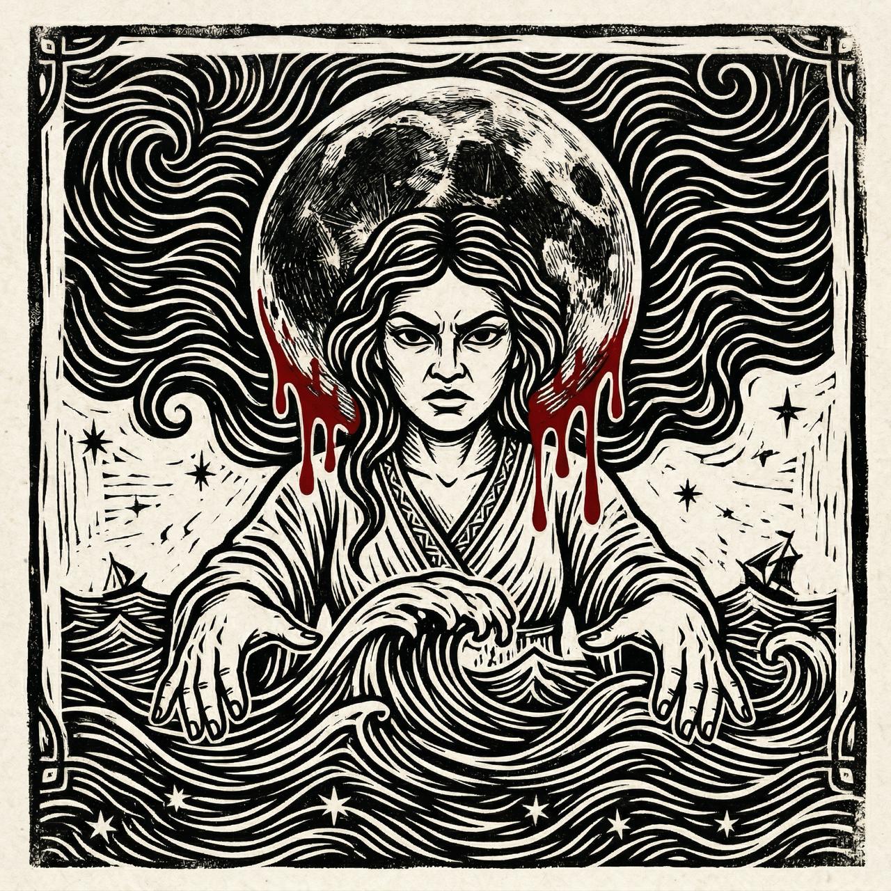 Cordel woodcut illustration of Jaci